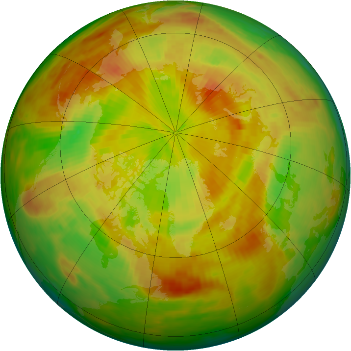 Arctic ozone map for 27 May 1982